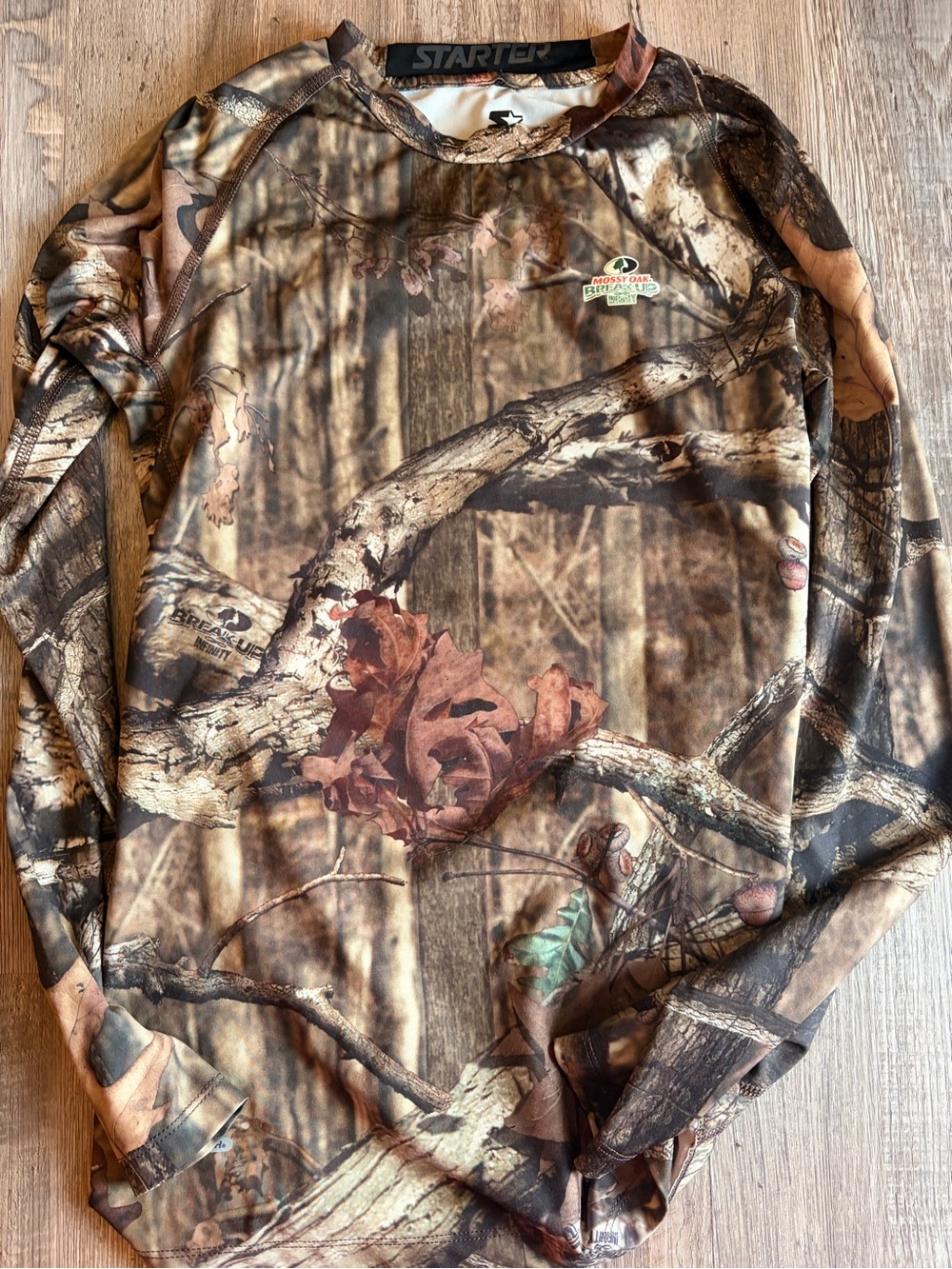 Mossy Oak Brown & Tan Camouflage Long-Sleeve Performance Shirt